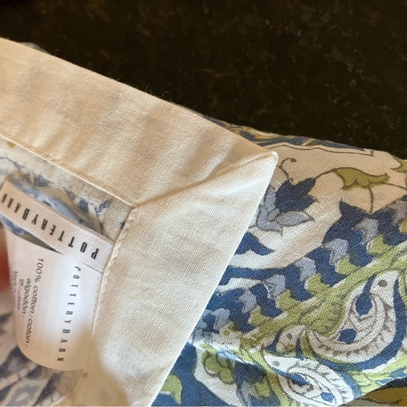 New Pottery Barn Carolle Kalamkari Block Print Tablecloth, Casual Cotton Yellow - Picture 6 of 14